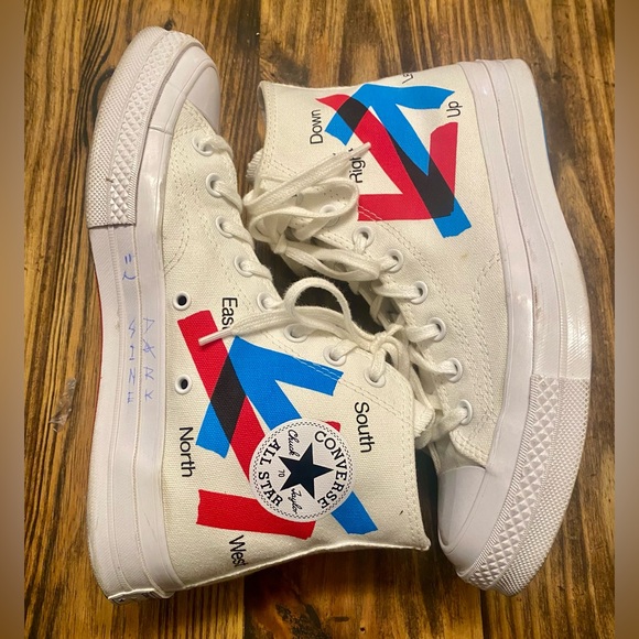 Converse x Patta Chuck 70 Hi White/Fiery Red/Diva Blue A03173C M Sz 8 W 10 - Picture 5 of 9